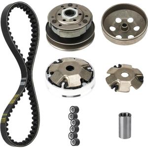 Clutch and Variator Assembly Set with 669 Belt for GY6 50cc 4 Stroke 139QMB Engine With Short Case Scooter Moped Tao Tao ATV
