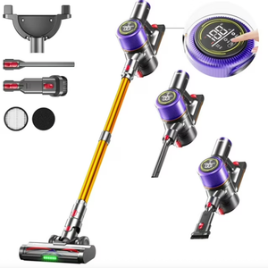 JASTIP Cordless Stick Vacuum Cleaner with Touch Screen, 55 Mins Runtime, 400W/38KPA Powerful Suction, Portable Vacuum for Household Pet Hair, Carpet and Hard Floors