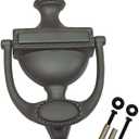 QCAA Solid Brass Door Knocker, Victorian Rope Type, 7-3/8", ORB (Oil Rubbed Bronze, US10B), 1 Pack, Made in Taiwan