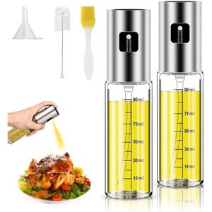 Oil Sprayer for Cooking, 2 Pack Olive Oil Sprayer Mister, Oil Spray Bottle for Kitchen, Portable Kitchen Gadget for Air Fryer, Baking, Salad, Grilling, Roasting,Olive Oil Dispenser Set (3.4 Ounces) Oil Sprayer for Cooking, 2 Pack Olive Oil Sprayer Mister, Oil Spray Bottle for Kitchen, Portable Kitchen Gadget for Air Fryer, Baking, Salad, Grilling, Roasting,Olive Oil Dispenser Set (3.4 Ounces)