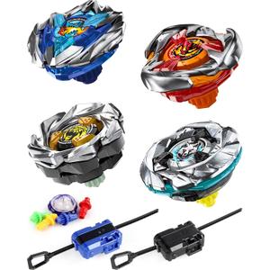 X Battling Top Set, 4 Spinning Tops, 2 Launchers Combat Battling Game, Kids Toys Birthday Gift Ideal for 6+ Years Old Boys