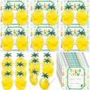 Flutesan 12 Sets Pineapple Party Favors Pineapple Sunglasses with Blessings Card Hawaiian Tropical Theme Summer Birthday Party Gifts for Fruit Theme 1st Birthday Decorations