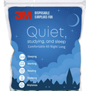 3M Disposable Earplugs For Quiet, Studying & Sleep, 80 Pairs (160 Plugs), Noise Reduction Rating (NRR) 32 dB, Comfortable All Night Long, Light Blue Ear Plugs, Come In Resealable Bag (EPQS-80B-SIOC)