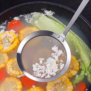 Skimmer Spoon, Stainless Steel Spider Strainer Skimmer Spoon Grease Fine Mesh Strainer Skimmers Spoons for Cooking Frying Skimming Grease, Foam and Gravy (1PC)