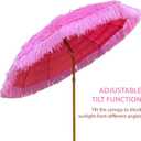 AMMSUN 7.5ft Hula Thatched Hawaiian Tiki Patio Beach Umbrella with Tilt