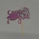 Congrats Grad Cake Topper, 2025 Graduation Cake Topper, Congrats Grad Decorations, 2025 High School/College/Senior Graduation Party Decorations Supplies. purple (Chroma-1)
