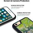 Green Cute Ghost Flower Watercolor Botanical Phone Case, Spooky Sad Ghost Garden Halloween Aesthetic Phone Case for iPhone 7/8/Se for Teen Girls and Boys, Women and MeniPhone-7/8/Se