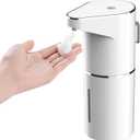 Automatic Sensor-Activated Foam soap Dispenser, 3-Level Adjustable Touchless Smart Hand & Dish Soap Dispenser, USB Rechargeable, 11.84oz/350mL Wall Mounted for Bathroom Kitchen, Restaurant