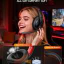 acer Wireless Gaming Headset, PS5 Headset with 2.4GHz for Ps5, Ps4, PC, Switch, Bluetooth 5.3 + 100Hrs Gaming Headphones with Noise Canceling Mic for Laptop, Mobile, Mac, 50mm Drivers (Red)