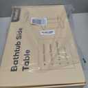 3 Layer Bath Tub Tray Table, Freestanding Bamboo Bath Tray Caddy for Tub Against Wall, Bath Table Tray Tub Shelf Bathroom Organizer Shelf for Luxury Spa and House Warming New Home