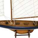 SAILINGSTORY Wooden Sailboat Decor Ship Model Yacht America's Cup Columbia 1901 Replica Medium, 37"