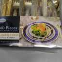 Plastic Cutlery Silverware Extra Heavyweight Disposable Flatware, Full Size Cutlery Combo, Gold Pebbled, 80 Forks, 40 Spoons, 40 Knifes, Value Pack 160 Count