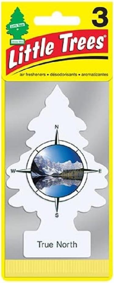 LITTLE TREES Car Air Freshener | Hanging Paper Tree for Home or Car | True North | 3 Pack
