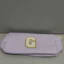 YOOLIFE Graduation Gifts for Teen Girls - Initial Makeup Bag Letter Toiletry Pouch Cosmetic Case, Personalized Teen Girl Gifts Trendy Stuff Party Favor, Purple G