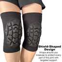 Knee Pads for Skating, Dance Kneepads for Football, Basketball, Skateboard, Workout Men - Lightweight & Elastic Gear Knee Sleeve for Wrestling, Volleyball, Climbing, Gardening, Flooring Women, (Black, Large)
