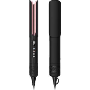 Hair Straightener - 2 in 1 Wet to Dry Hair Dryer and Straightener with High-Speed Airflow + Rapid Heat-Up + Customizable Temperature + LCD Display & Auto Shut-Off + No Heat Damage (Matte Black)