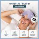 MyHalos Sleep Mask 3D Blackout Eye Mask for Women & Men, Side Sleepers, Zero Pressure Memory Foam Eyelash Friendly, Breathable,Award-Winning Sleep Aid for Travel (Lavender, 1 Count (Pack of 1)