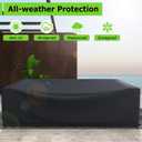 Patio Furniture Covers Waterproof, Heavy Duty 600D Outdoor Furniture Covers for Outside Sectional Sofa Set,Tear Resistance and Anti-UV, Black,126"L x 64"W x 28"H