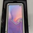 LOVE MEI Military Rugged Case for Samsung Galaxy S10 Plus, with Tempered Glass Screen Protector, Shockproof Dustproof Scratch Proof Hybrid Metal and Silicone Gel Heavy Duty Full Body Cover Silver