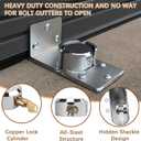 Heavy-Duty Solid Steel Roll-Up Door LockHigh-Security Hidden Shackle Padlock and hasp Set, Comes with 2 Keys, specifically Designed for Garage Doors to Prevent Unauthorized External Access