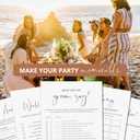 GardenCity Bridal Shower Games Bundle - 5 Bridal Shower Games and Pencils for 30 Guests, Double-Sided Cards, Minimalist