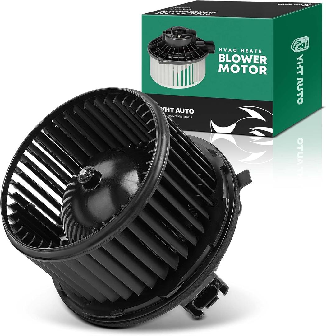 Front Side AC Heater Blower Motor Assembly for GMC Yukon Sierra Chevrolet Silverado 1500 2500 3500 Cadillac(without Custom Center Console)