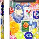 Compatible with iPhone Air Case 6.5, Cute Patterns Shockproof Protective Aesthetic Phone Case with Stylish Designs for Women Girl, Fruit Lemon European Summer Collage