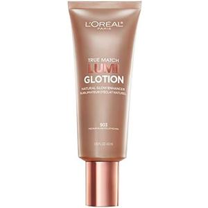 L'Oreal Paris Makeup True Match Lumi Glotion, Natural Glow Enhancer, Illuminator Highlighter, Bronzing Drops For a Sun-Kissed Glow, 903 Medium