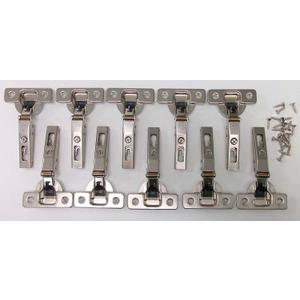 Salice 1/2" Overlay 105 Degree Soft Close Hinges, Pack of 10, Modern/Contemporary Style
