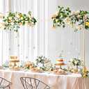 24 Pcs 13 Inch Clear Acrylic Crystal Garland Strands Hanging Chandelier Beaded Chain Ornament String Decorations Beaded Chain Garland Curtain for Wedding Party Manzanita Tree Centerpiece