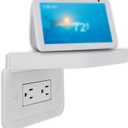 ALLICAVER Horizontal Decora Outlet Shelf Only, Wall Holder with Built-in Cable Management, Light-Duty Organizer for Electric Toothbrush & Small Accessories, Not for Vertical or Duplex Outlets