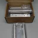 6 Inch Double Action Spring Hinge, 201 Stainless Steel, Cafe Salon Door Self-Closing Door Hinges with Pins and Screws (4-Pack) (Silver, 6 inches)