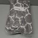 Smiry Round Picnic Tablecloth, Waterproof Elastic Fitted Table Covers for 57" - 68" Tables, Wipeable Flannel Backed Vinyl Tablecloths for Camping, Indoor, Outdoor, Grey & White