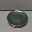 Lullaby 60pcs Green Plastic Plates with Gold Rim, Includes 30pcs Dinner Plate 10'' and 30pcs Clear Dessert Plate 7.5'', Green Disposable Plastic Plates for Parties, Birthdays and Wedding