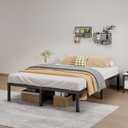 LUMUNANCE Metal Bed Frame California King Size - 14 Inch Heavy-Duty Cal King Platform Bed Frame No Box Spring Needed, Easy Assembly, Noise-Free, Sturdy Mattress Foundation, Underbed Storage Space