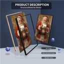 Christmas wall decor cute Santa holding toilet paper art print eclectic bathroom poster farmhouse wall decor aesthetic Santa decor canvas print painting suitable for bedroom toilet (8x12in BlackMetalFrames)