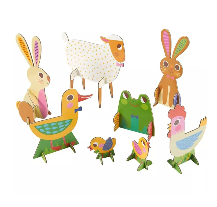 Blue Panda 8-Pack 3D Farm Animals Jigsaw Puzzles, Double-sided Cardstock for Kids Classroom DIY Activity Set & Great Creative Toys Blue Panda 8-Pack 3D Farm Animals Jigsaw Puzzles, Double-sided Cardstock for Kids Classroom DIY Activity Set & Great Creative Toys