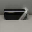 Mailbox, Metal Post Mount Mailboxes for Outside,Galvanized Steel,Waterproof,Medium Capacity,Red Flag Indicated,Modern Style,Mail Boxes for House Outside/Residential,Black,18.8 x 9 x 6.7 inches