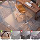 Office Chair Mat for Carpet, 46" x 60" Heavy Duty Clear PVC Large Floor Protector with Studded Backing, Non-Slip Plastic Mat for Office Chair, Desk & Rolling Computer Gaming Chair on Low Pile Carpet