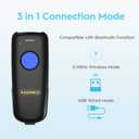 NADAMOO 1D Wireless Barcode Scanner Compatible with Bluetooth, with Charging Dock, Portable USB Bar Code Scanner for Inventory, 2.4G Wireless & Wired Barcode Reader for Tablet iPhone iPad Android iOS