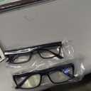 Gaoye +1.0 2-Pack of Reading Glasses - Blue-Light Filter, UV Protection - Readers with Rectangle Frames (Black)