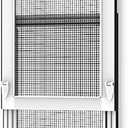 V2 Patio Pet Door Screen Insert Panel for Sliding Doors, Fits Door Track Min Ht 62.99" to Max Ht 84.25",UV Resistant Mesh, Locking Magnetic Dog Door, Easy Install and Removal, Large, White
