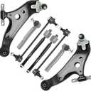 Front Control Arm w/Ball Joint Sway Bar Stabilizer Link, Tie Rod Suspension Kit Compatible with 2010-2015 Lexus RX350 RX450h, 2008-2019 Toyota Highlander, 2009-2015 Venza