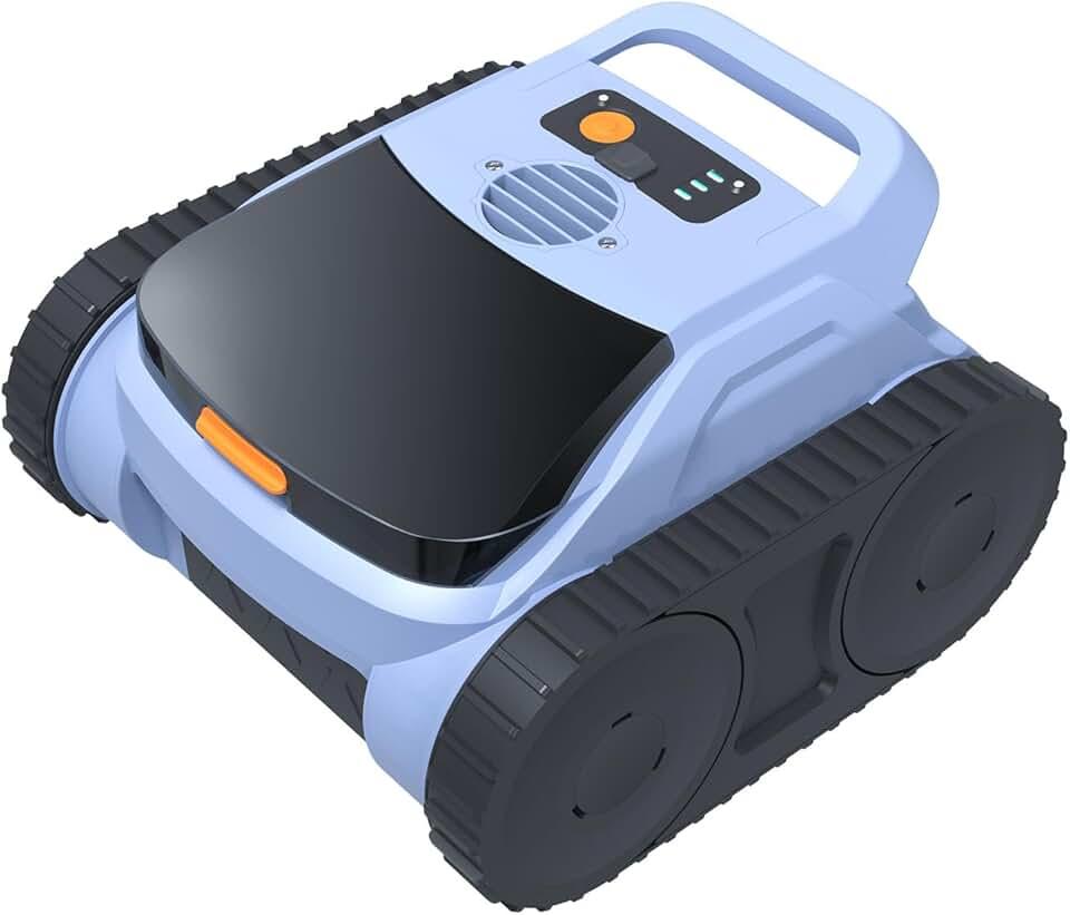 Seauto SAT20 Pro Robotic Pool Cleaner for Inground Pools, AI Sonar Smart Navigation, Cordless, 180-Mins Battery Life, Blue (Sky Blue)