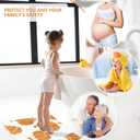 Fall Pumpkin Bath Mats for Bathroom, Thanksgving Super Absorbent Non-Slip Microfiber Shaggy Bath Rugs, Autumn Bathroom Mat for Shower, Tub, Sink, Decor, Machine Washable, 20x30in, Orange