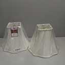 Royal Designs, Inc. Regal Series Fancy Square Bell Lamp Shade, 5 x 12 x 9.75, White, Pack of 2