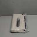 MIULEE 84" Long Scalloped Shower Curtain Linen Textured with 12 Metal Hooks Cute Extra Long Heavy Duty Washable Waterproof Cloth Shower Curtains with Black Border for Bathroom Bathtub, Cream Beige