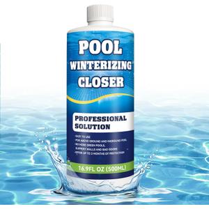 Pool Closing Kit for Above Ground, 3 in 1 Pool Winterizing Kit, Easy to Use Pools Closing Chemicals, Above Ground Winterizing Kits for Saltwater & Inground Pools, Up to 15,000 Gallon (16.9 OZ)
