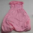Women's Off The Shoulder Maxi Dress Bodycon Ruched Flowy Long Dresses Pleated Summer Dress (Medium, Pink)