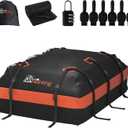 Asinking Car Roof Bag Rooftop top Cargo Carrier Bag 21 Cubic feet Waterproof for All Cars with/Without Rack, Includes Anti-Slip Mat, 10 Reinforced Straps, 6 Door Hooks, Luggage Lock